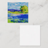 Blauwbonnetaanvlakken Vierkante Visitekaartje (Voorkant / Achterkant)