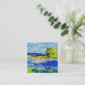 Blauwbonnetaanvlakken Vierkante Visitekaartje (Staand voorkant)