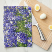 Blauwbonnetbloemen in het land Art Kitchen Theedoek (Quarter Fold)