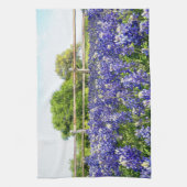 Blauwbonnetbloemen in het land Art Kitchen Theedoek (Verticaal)