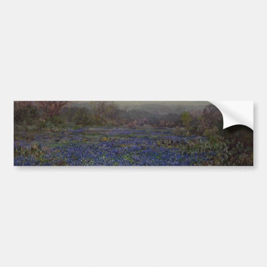 Blauwbonnetbloemen (landschap) bumpersticker (Voorkant)