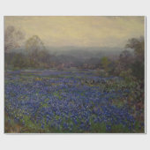 Blauwbonnetbloemen (landschap) cadeaupapier (Vlak)