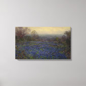 Blauwbonnetbloemen (landschap) canvas afdruk (Voorkant)