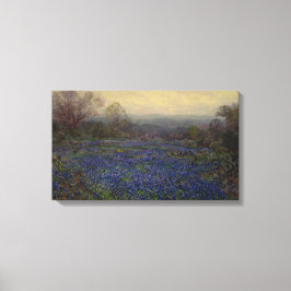 Blauwbonnetbloemen (landschap) canvas afdruk