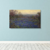 Blauwbonnetbloemen (landschap) canvas afdruk (Insitu (Houten vloer))