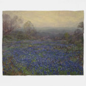 Blauwbonnetbloemen (landschap) fleece deken (Voorkant (Horizontaal))