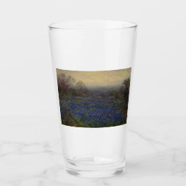 Blauwbonnetbloemen (landschap) glas