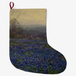 Blauwbonnetbloemen (landschap) grote kerstsok