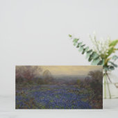 Blauwbonnetbloemen (landschap) kaart (Staand voorkant)