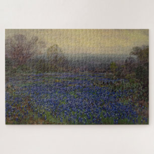 Blauwbonnetbloemen (landschap) legpuzzel
