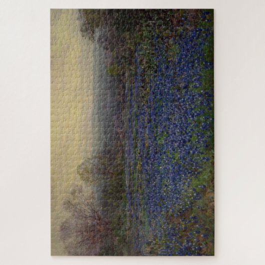 Blauwbonnetbloemen (landschap) legpuzzel (Verticaal)