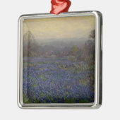 Blauwbonnetbloemen (landschap) metalen ornament (Links)