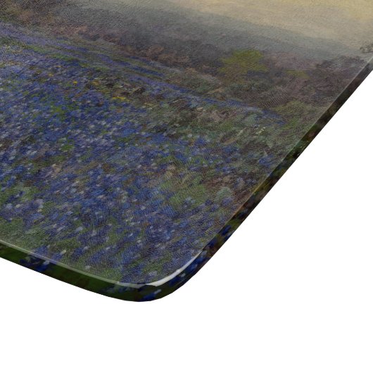 Blauwbonnetbloemen (landschap) snijplank (Hoek)