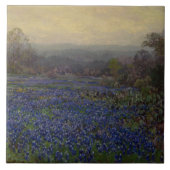 Blauwbonnetbloemen (landschap) tegeltje (Voorkant)