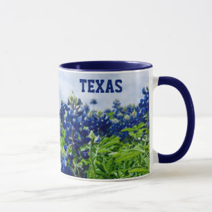 Blauwbonnetjes Blauwe Bloemen Texas Texan Floral M Mok