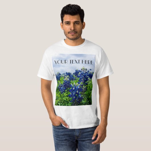 Blauwbonnetjes Blauwe Vloeren Texas texan Floral T T-shirt (Voorkant volledig)