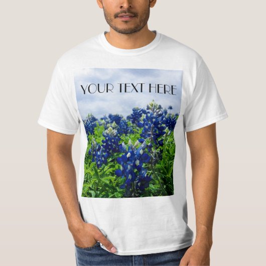 Blauwbonnetjes Blauwe Vloeren Texas texan Floral T T-shirt (Voorkant)