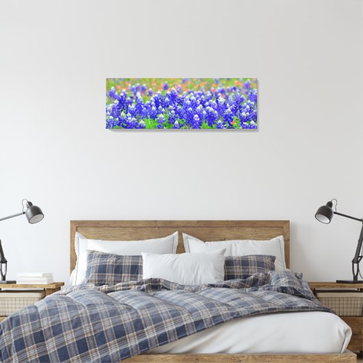 Blauwbonnetjes Canvas Afdruk (Insitu (Slaapkamer))