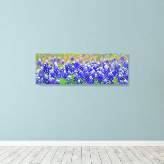Blauwbonnetjes Canvas Afdruk (Insitu (Houten vloer))