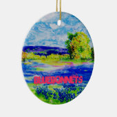 blauwbonnetjes keramisch ornament (Rechts)