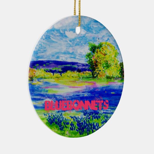 blauwbonnetjes keramisch ornament (Rechts)