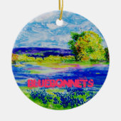 blauwbonnetjes keramisch ornament (Voorkant)
