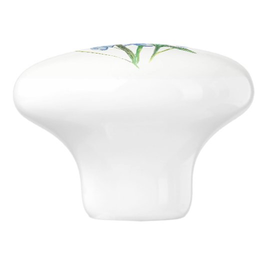 Blauwbonnetjes Keramische Knop (Zijkant)