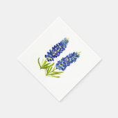 Blauwbonnetjes Texas Floral Wildflower Waterverf Servet (Hoek)