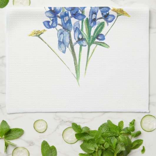 Blauwbonnetjes Theedoek (Gevouwen)