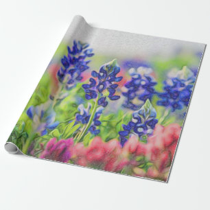 Blauwbonnetpapier Cadeaupapier