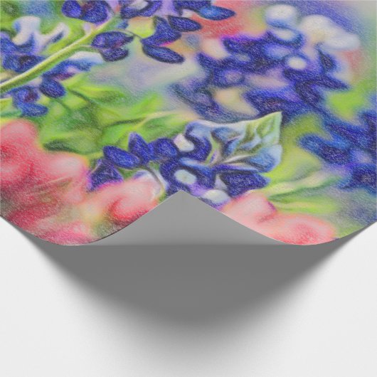 Blauwbonnetpapier Cadeaupapier (Hoek)