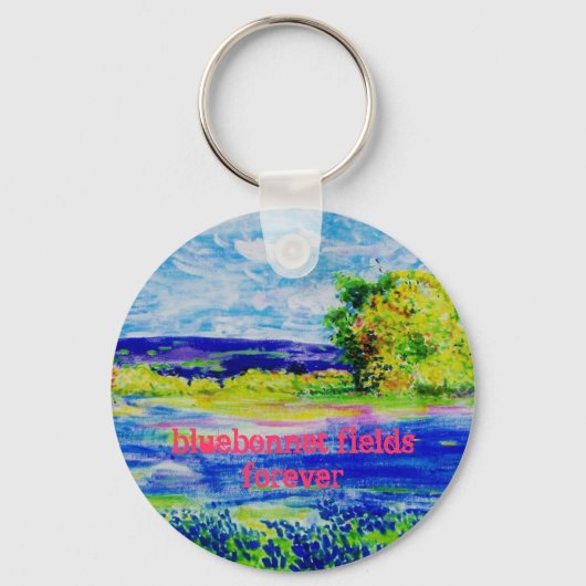 blauwbonnetvelden voor altijd sleutelhanger (Voorkant)