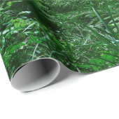 Blauwboombladerbladerdak in tropisch oerwoud cadeaupapier (Rol Hoek)