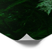 Blauwboombladerbladerdak in tropisch oerwoud poster (Hoek)