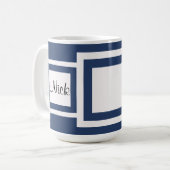 Blauwboommonogram Koffiemok (Voorkant links)