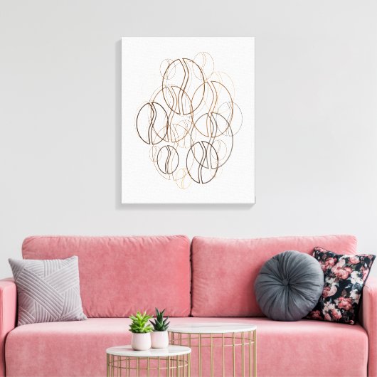 blauwboon canvas afdruk (Insitu (Woonkamer))