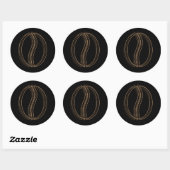 blauwboon ronde sticker (Vel)