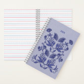 Blauwborduurwerk Notitieboek (Binnen)