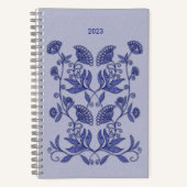 Blauwborduurwerk Notitieboek (Voorkant)