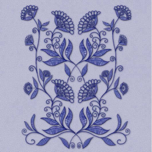 Blauwborduurwerk Notitieboek