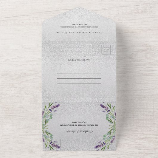 Blauwbruinbruinkoolvis All In One Uitnodiging (Buitenkant)