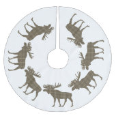 Blauwbruine rode kersttong kerstboom rok (Voorkant)