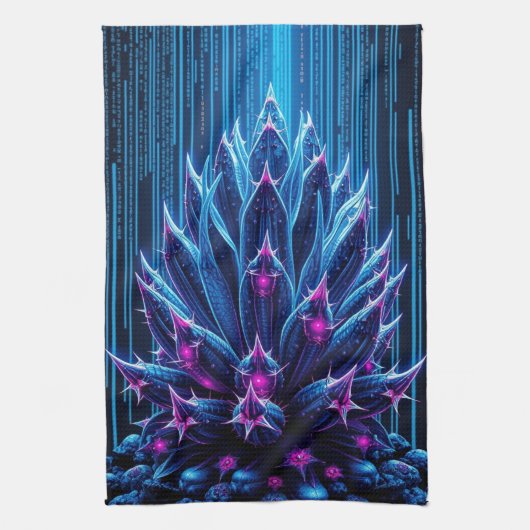 blauwcactus theedoek (Verticaal)