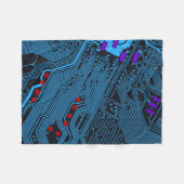 Blauwcircuitkaart Fleece Deken (Voorkant (Horizontaal))
