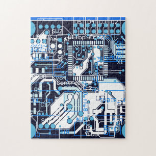 Blauwcircuitkaart Legpuzzel