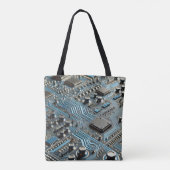 Blauwcircuitkaart Tote Bag (Achterkant)