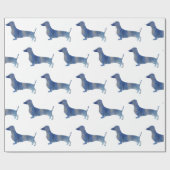 Blauwdachshund Cadeaupapier (Vlak)