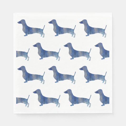Blauwdachshund Servet (Voorkant)