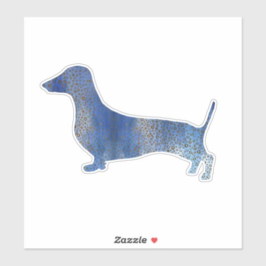 Blauwdachshund Sticker (Vel)