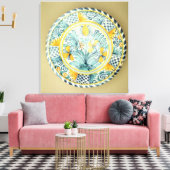 Blauwdashladder, Lambeth pottery Canvas Afdruk (Insitu (Woonkamer))